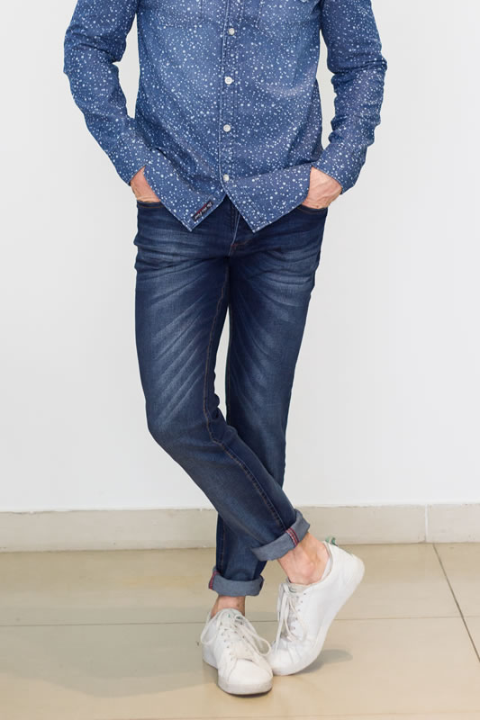 calça pantacourt jeans masculina