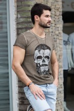 Camiseta masculina Caveira Barbada | Camisetas | Divinópolis MG